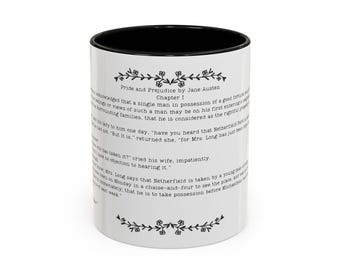 Pride and Prejudice Coffee Mug: Jane Austen Book Lover Gift