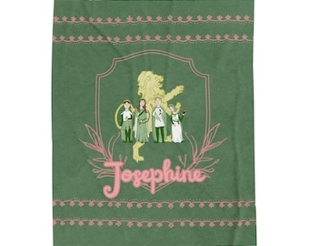 Narnia Gift, Velveteen Personalized Blanket with Pink Accents