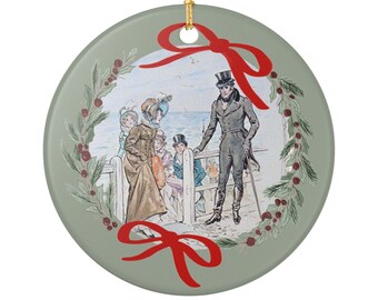 Persuasion Christmas Ornament, Jane Austen Christmas Ornament