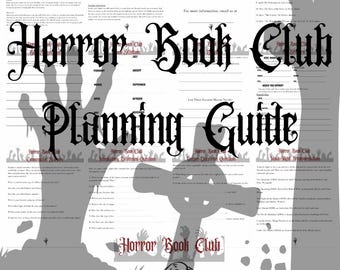 Printable Horror Book Club Guide: Discussion Questions, Editable Flyer (Instant Printable Digital Download)