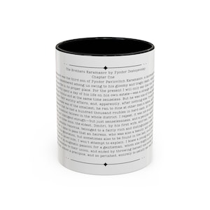 Brothers Karamazov Quote Mug, Fyodor Dostoyevsky Quote, 11oz or 15 oz Cup, Russian Literature Gift image 1