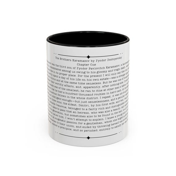 Brothers Karamazov Quote Mug, Fyodor Dostoyevsky Quote, 11oz or 15 oz Cup, Russian Literature Gift
