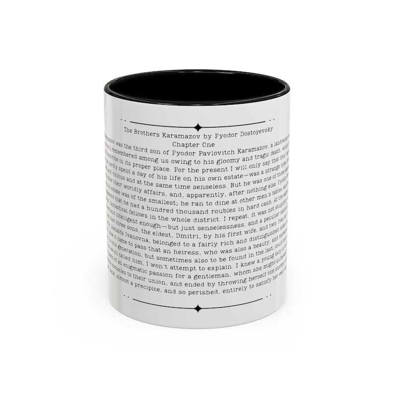 Brothers Karamazov Quote Mug, Fyodor Dostoyevsky Quote, 11oz or 15 oz Cup, Russian Literature Gift image 1