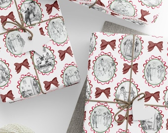 Vintage Pride and Prejudice Wrapping Paper | Hugh Thompson Illustrations Christmas Gift Wrap Roll