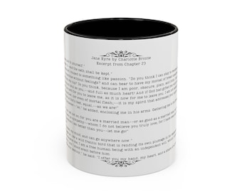 Jane Eyre Quote Coffee Mug: Charlotte Bronte Literary Gift
