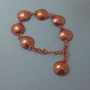 Mothers Day Gift  unique handmade Copper Lincoln Penny  bracelet