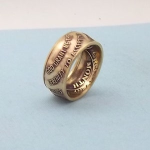 Alcoholic accomplishment ring.  This serves as an amulet for the alcoholic, tangible reminder, size 10  ring.