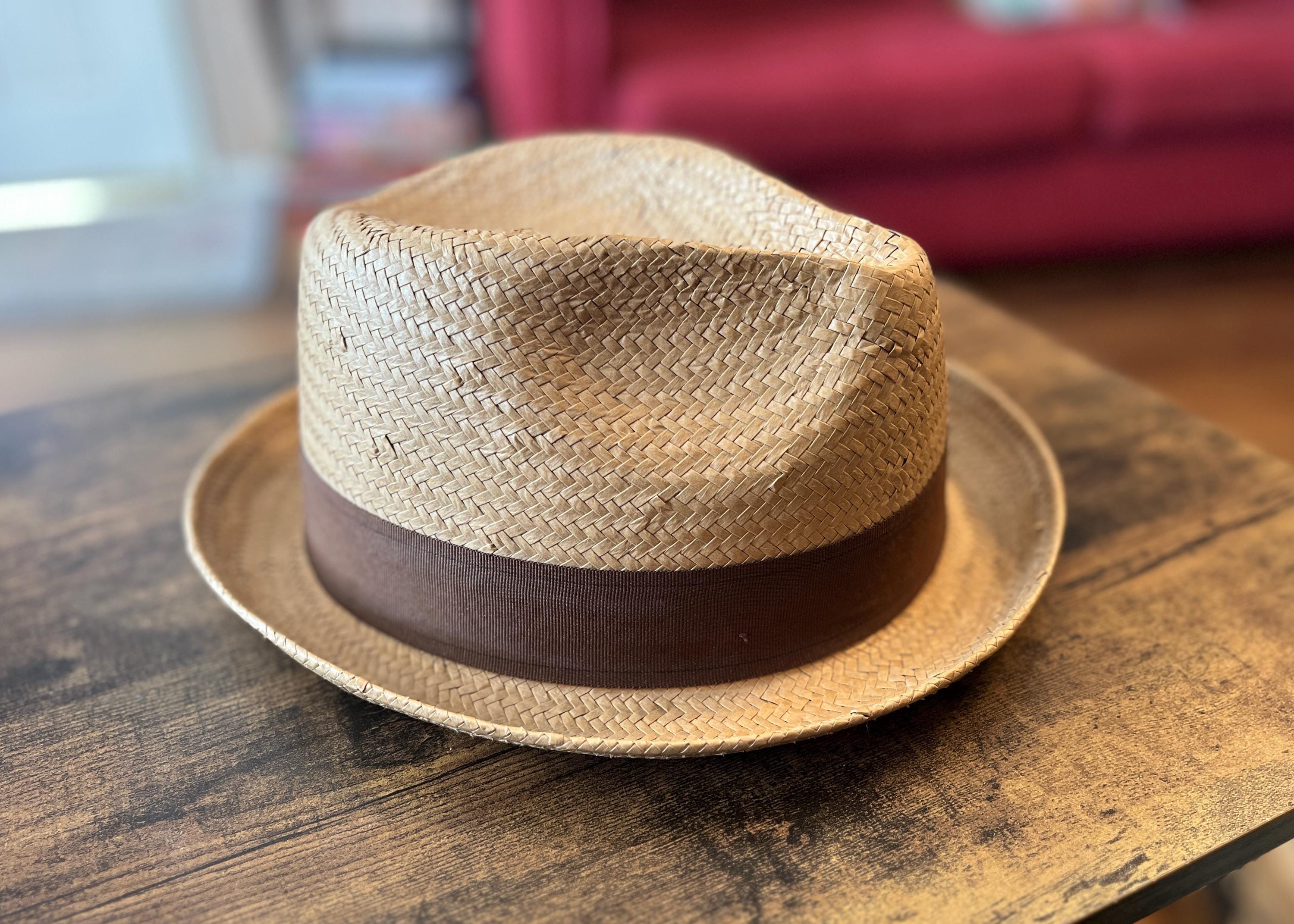 Vintage Straw Fedora - Etsy display picture 2