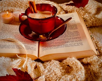 Fall Themed Gift—Cozy Gift Box—Gift for Reader—Autumn Tea Party—Personalized Spa Gift Box—Relaxation Gift Set—Hygge Gift Box—Self Care Baske
