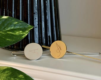 Bookmarks, Personalised Gift, Engraved Metal Bookmark, Custom Initial Reading Accessory, Book Lover Gift