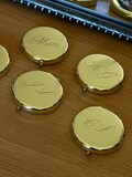 Personalised Compact Mirror, Engraved Compact Mirror, Silver, Gold, Rose Gold Personalized Pocket Mirror, Custom Compact Mirrors product logo