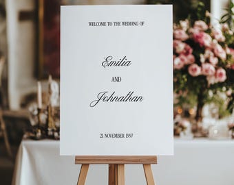 Wedding Welcome Sign Template Editable, Printable Wedding Signage, Reception Entrance Decor, Instant Download DIY Ceremony Welcome Board