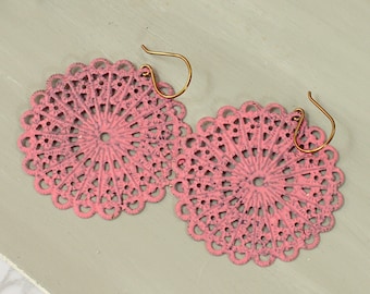 Statement Earrings for Women - Lace Earrings - Festival Earrings - Lace Statement Jewelry - Fall Bridesmaid Earrings - Lace Wedding Jewelry