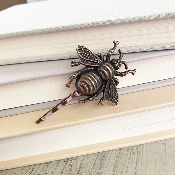 Bumble Bee Hair Pin - Woodland Hair Accessory - Bumble Bee Accessory - Woodland Jewelry - Bee Lover Gift-Bumble Bee Bobby - Vintage Wedding