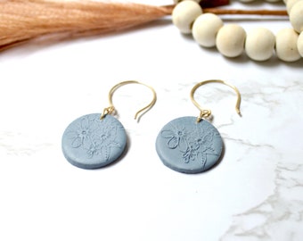 Blue Clay Earrings for Wedding | Handcrafted Bridal Accessories - Delicate Bridal Earrings