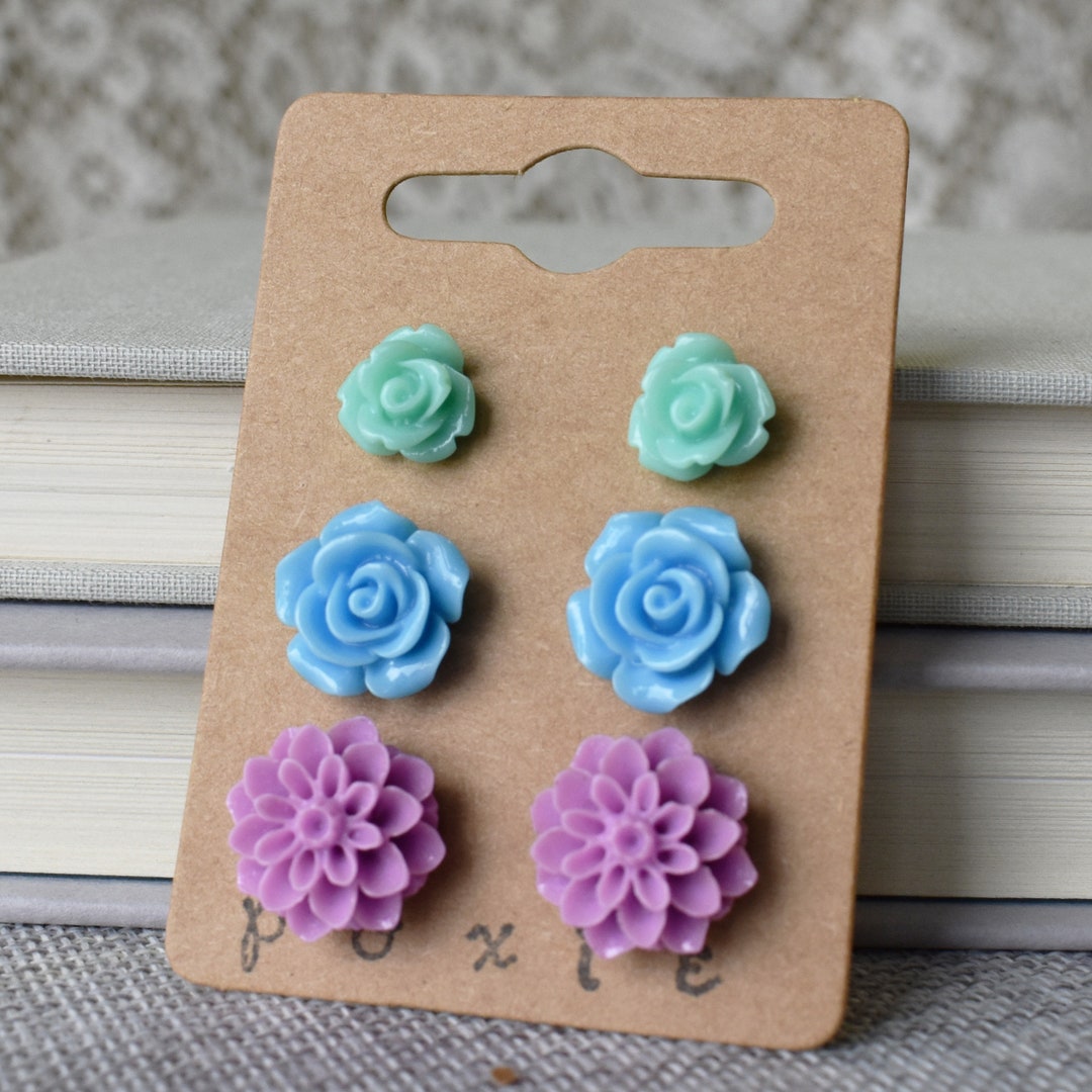 Pendientes De Flor Con Colgantes - Plateado - MUJER | H&M ES