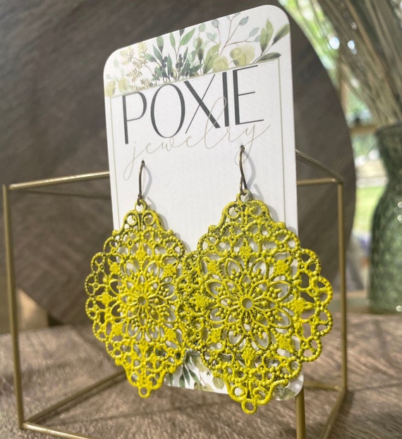 Lace earrings online best sale