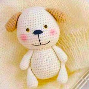 Cute Little Crochet Dog PDF Amigurumi Pattern – Small Puppy Plush Toy – Digital Crochet Tutorial