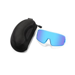 Trendy Mirrored Oversized Shield Sunglasses – Polarized Wraparound UV Protection for Cycling, Running & Outdoor Sports