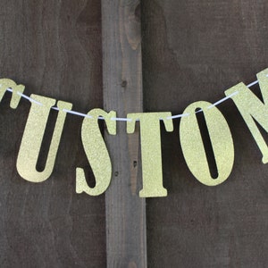 Pancarta con letras personalizadas, 7 pulg., BRILLANTE