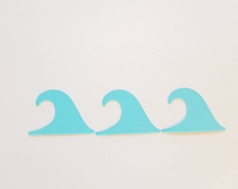 Wave Confetti Kids Ocean Birthday Luau Baby Shower CARDSTOCK