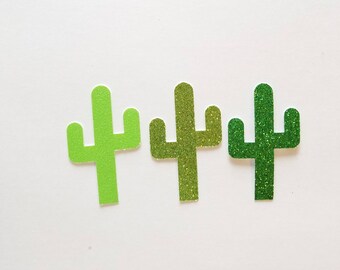 Cactus Confetti | Cactus Baby Shower, Die Cut Shapes | GLITTER