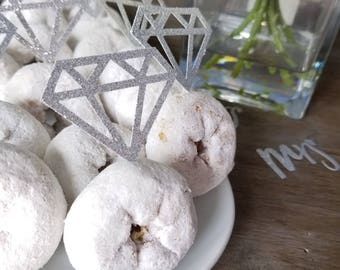 Diamond Donut Topper | Donut Favors, Diamond Donut Rings, Engagement Party Decorations | GLITTER