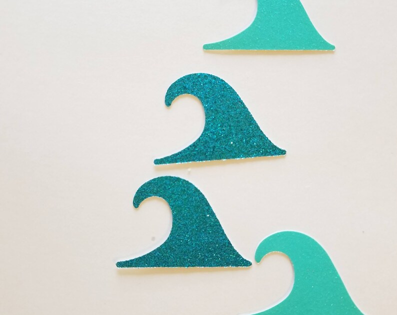 Wave Confetti Kids Ocean Birthday Luau Baby Shower GLITTER