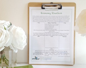 Wedding Binder Printables | Wedding Planning Worksheets, Wedding Organizer & Wedding Guide, Wedding Planner Book | CEREMONY