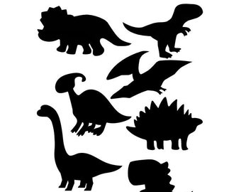 Cute Dino | Cupcake Toppers or Confetti | Die Cut Shapes | CARDSTOCK