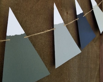 Mountain Banner Wall Hanging | Adventure Awaits Baby Shower Decorations, Mountain Decorations