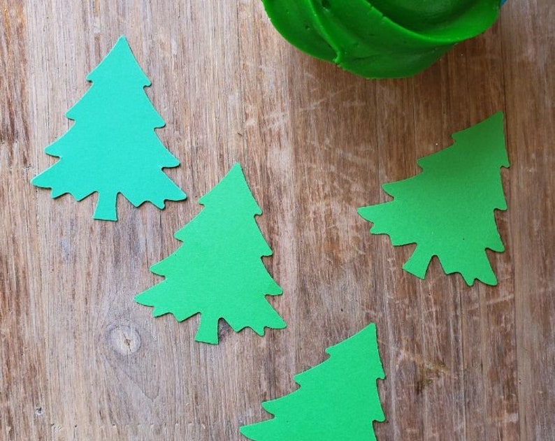 Tree Confetti Adventure Awaits Baby Shower Party Decorations CARDSTOCK