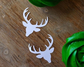 DEER Confetti | Antler Rack | Antler Decor, Wild One Baby Shower | CARDSTOCK