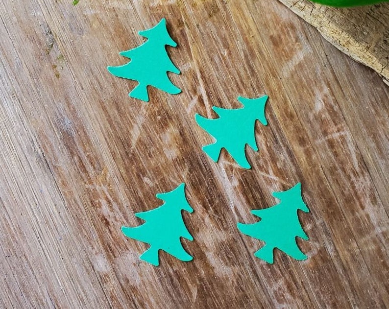 Mini Tree Confetti Adventure Awaits Baby Shower Christmas Decorations Deer Decorations Confetti 50 CARDSTOCK