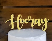 Hooray Cake Topper Gender Reveal Ideas, Gender Reveal Cake, Baptism Cake Topper , Baptism Decorations GLITTER