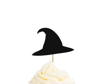 Witch Hat | Cupcake Toppers or Confetti | Die Cut Shapes | CARDSTOCK