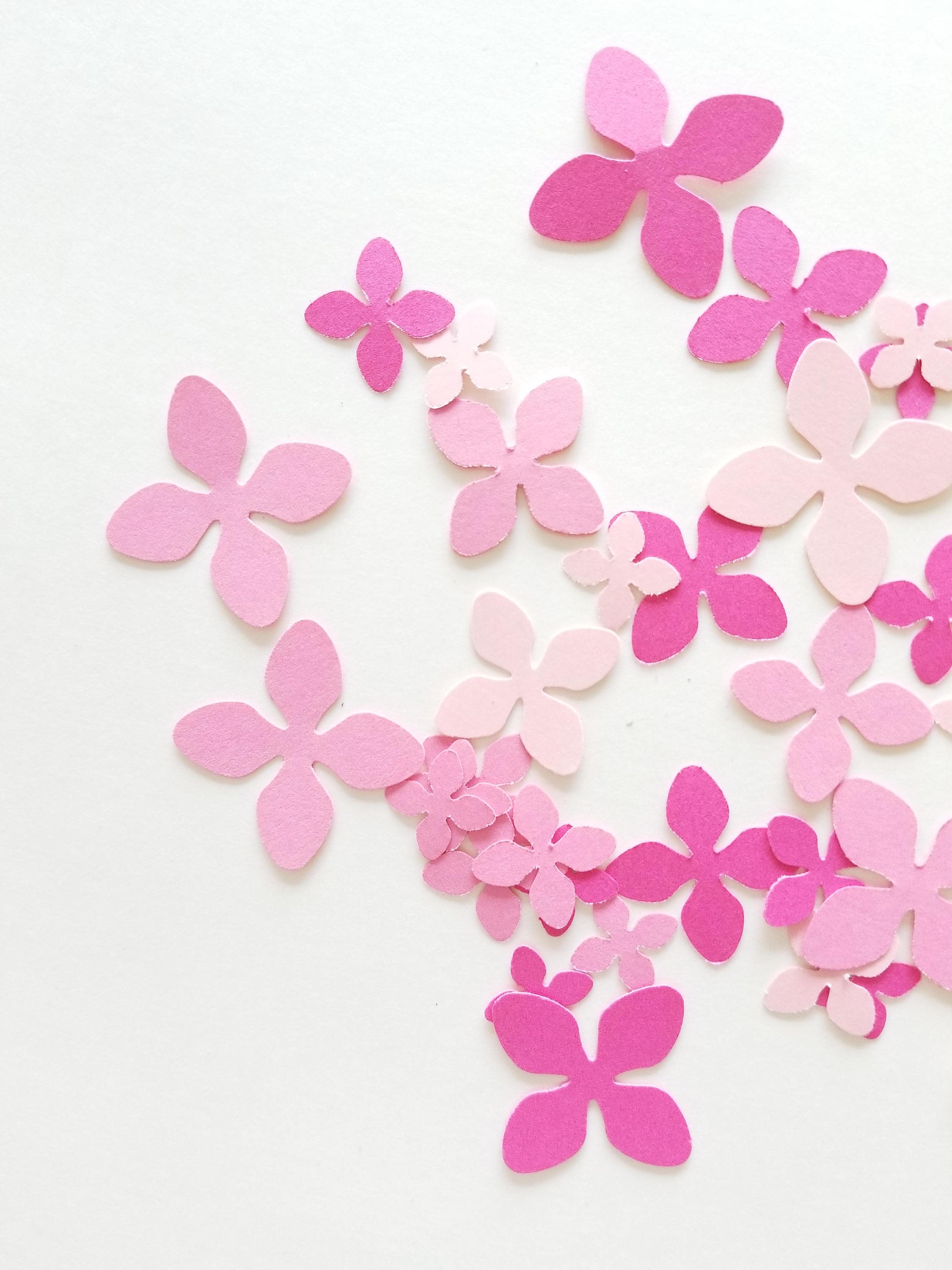Flower Confetti Hydrangea Petals Princess Party Decorations CARDSTOCK