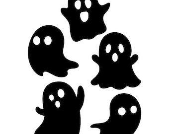 Cute Ghost | Cupcake Toppers or Confetti | Die Cut Shapes | CARDSTOCK