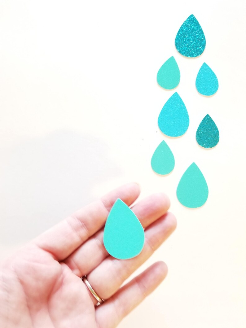 Raindrop Confetti Sprinkle Decorations GLITTER Etsy