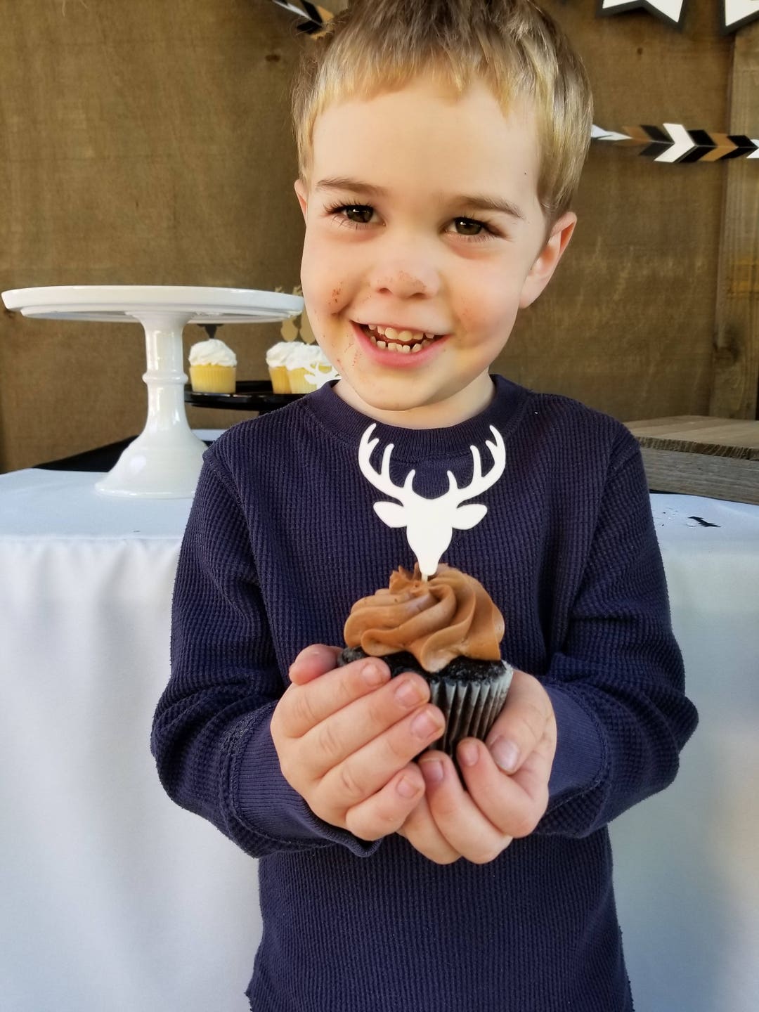 DEER Cake Topper Antler Rack, Antler Decor, Adventure Awaits Baby