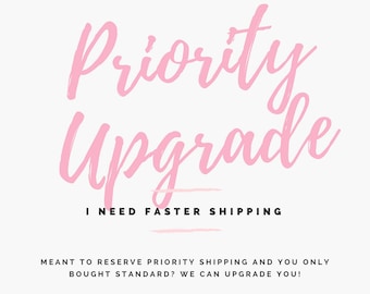 SERVICE | Priority Shipping Upgrade | Need faster Shipping? Upgrade to 2-3 Day Delivery after it leaves our Shop