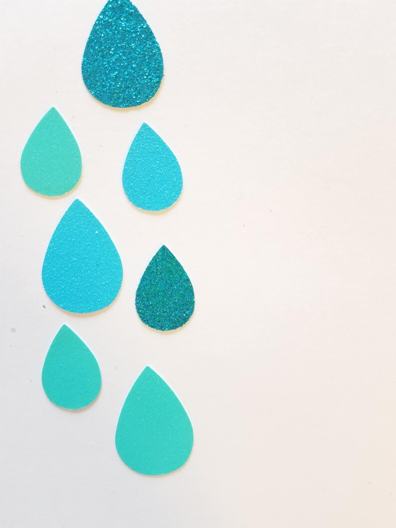 Raindrop Confetti Sprinkle Decorations GLITTER Etsy