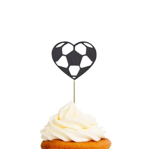 Soccer Heart | Cupcake Toppers or Confetti | Die Cut Shapes | CARDSTOCK
