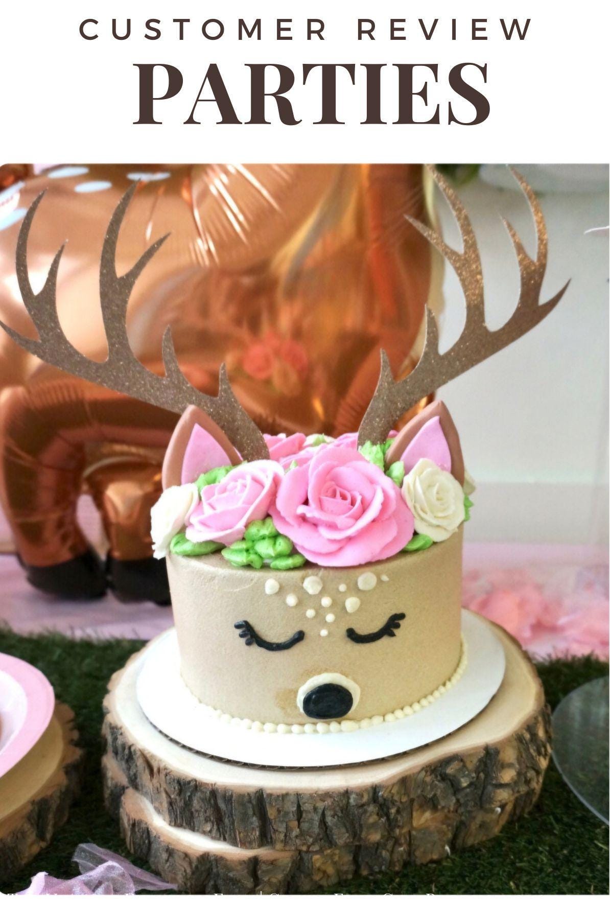 Adorno para tarta de ciervo / Astas / Adorno para tarta de ciervo / BRILLO  - Etsy México, image size:1194x1791