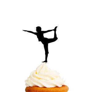 Yoga / Adornos para cupcakes o confeti / Formas troqueladas / CARTULINA