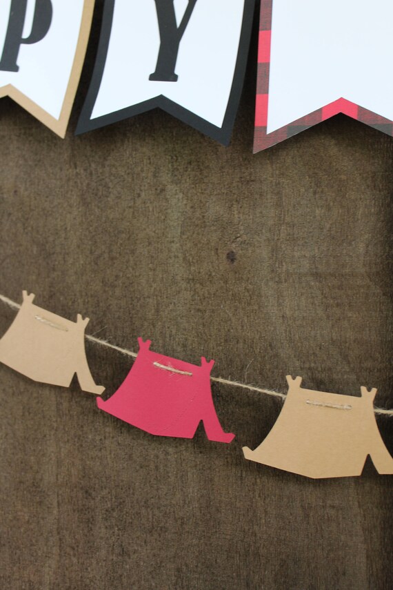 First Birthday Party Decorations CARDSTOCK Tent Banner Adventure Party