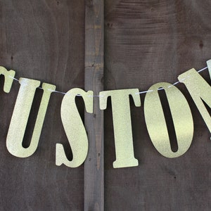Banner de letras personalizadas / 5.5" / GLITTER