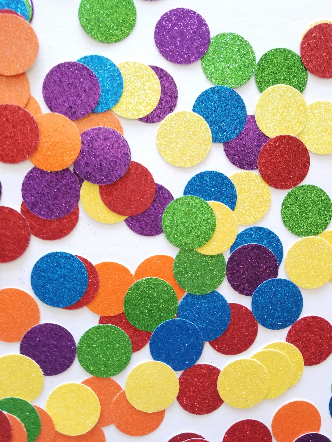 Glitter Rainbow Confetti Sprinkles / Polka Dot Confetti / Etsy