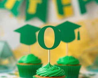 University Letter | Cupcake Toppers or Confetti | Die Cut Shapes | CARDSTOCK