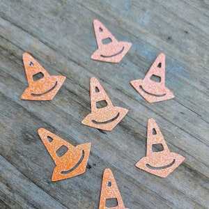 Traffic Cone Confetti, Die Cut Shapes, Dump Truck Birthday Party Decorations | GLITTER